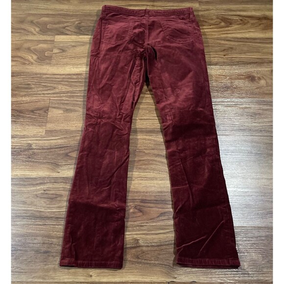 Sundance Velvet Pants Womens 4 Flare Leg Red 5 Pocket Boho Fall Casual - Picture 6 of 6